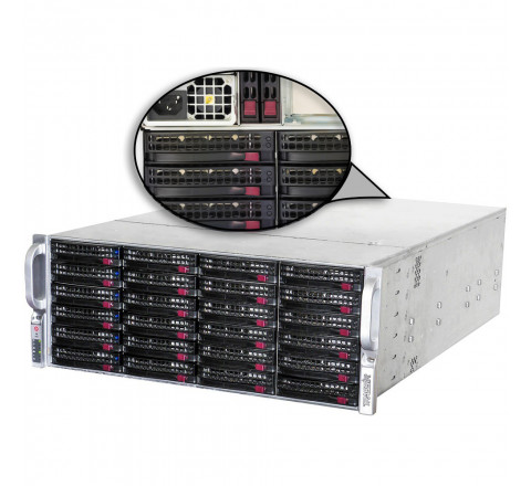 Стоечный сервер с 36 HDD 6ТБ в комплекте TRASSIR UltraStation 36/6 SE AnyIP 128 с лицензиями TRASSIR
